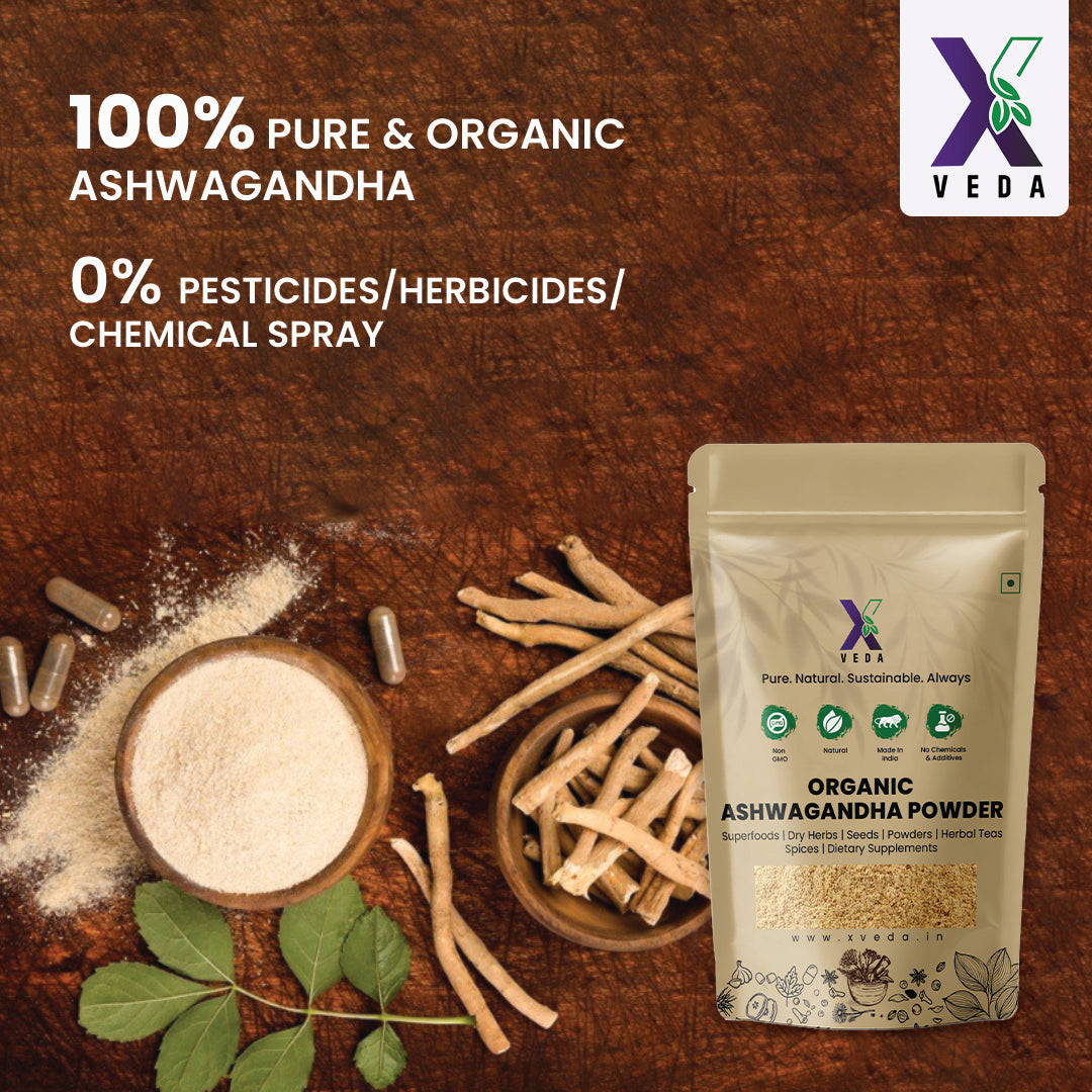 Organic Ashwagandha Powder | Pure Natural Ayurvedic Herb for Stress Relief & Immunity
