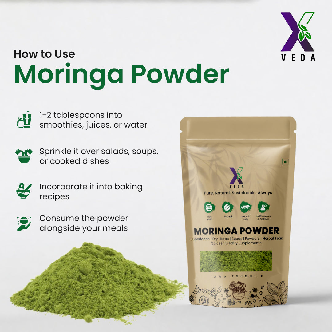 Moringa Powder (Drumstick Leaves Powder) | 100% Pure & Natural | Nutrient-Rich Superfood