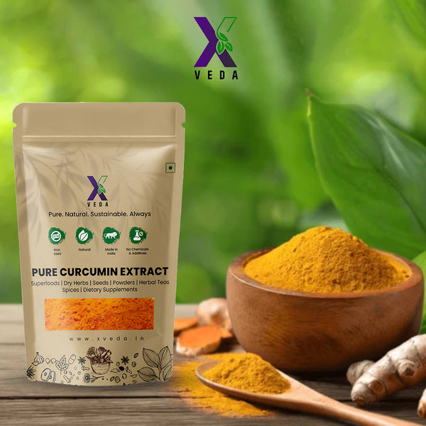 Pure Curcumin Extract | High Potency Turmeric Extract | Natural Antioxidant | Ayurvedic Wellness Supplement