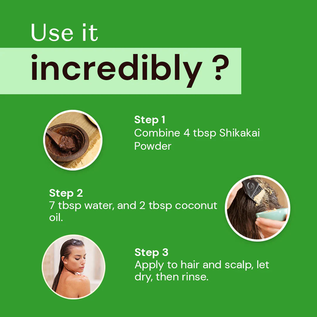 Shikakai Powder | 100% Pure & Natural Hair Cleanser | Ayurvedic Herbal Powder for Hair Care