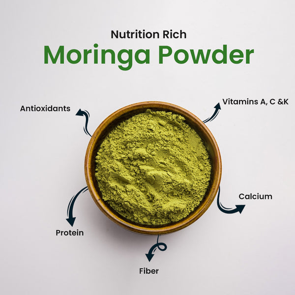 Moringa Powder (Drumstick Leaves Powder) | 100% Pure & Natural | Nutrient-Rich Superfood