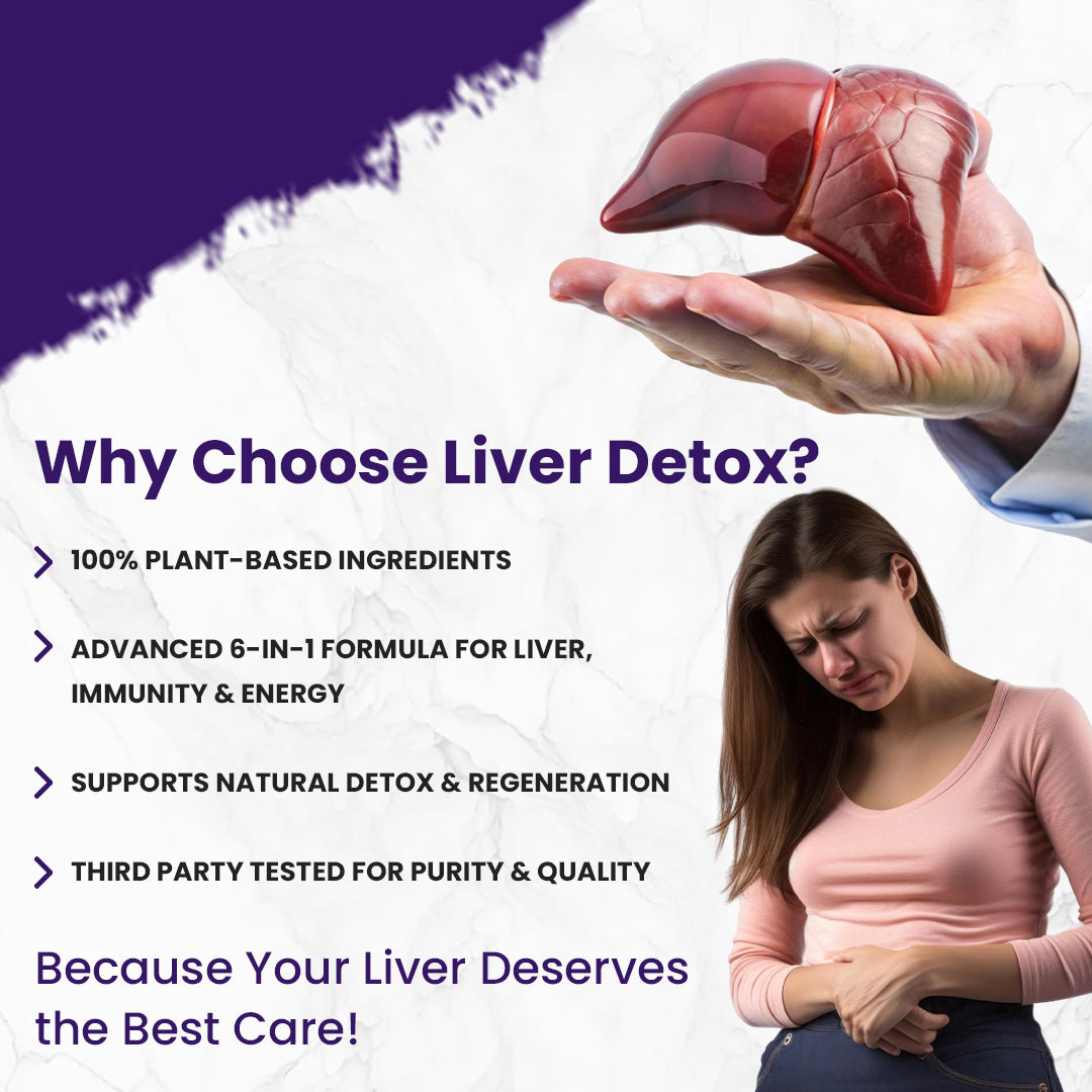 Liver Detox Capsules with Milk Thistle | 6-in-1 Advanced Formula | Supports Liver Health