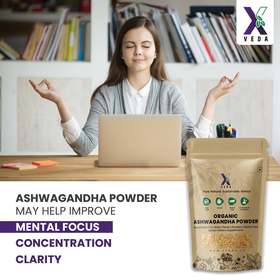 Organic Ashwagandha Powder | Pure Natural Ayurvedic Herb for Stress Relief & Immunity