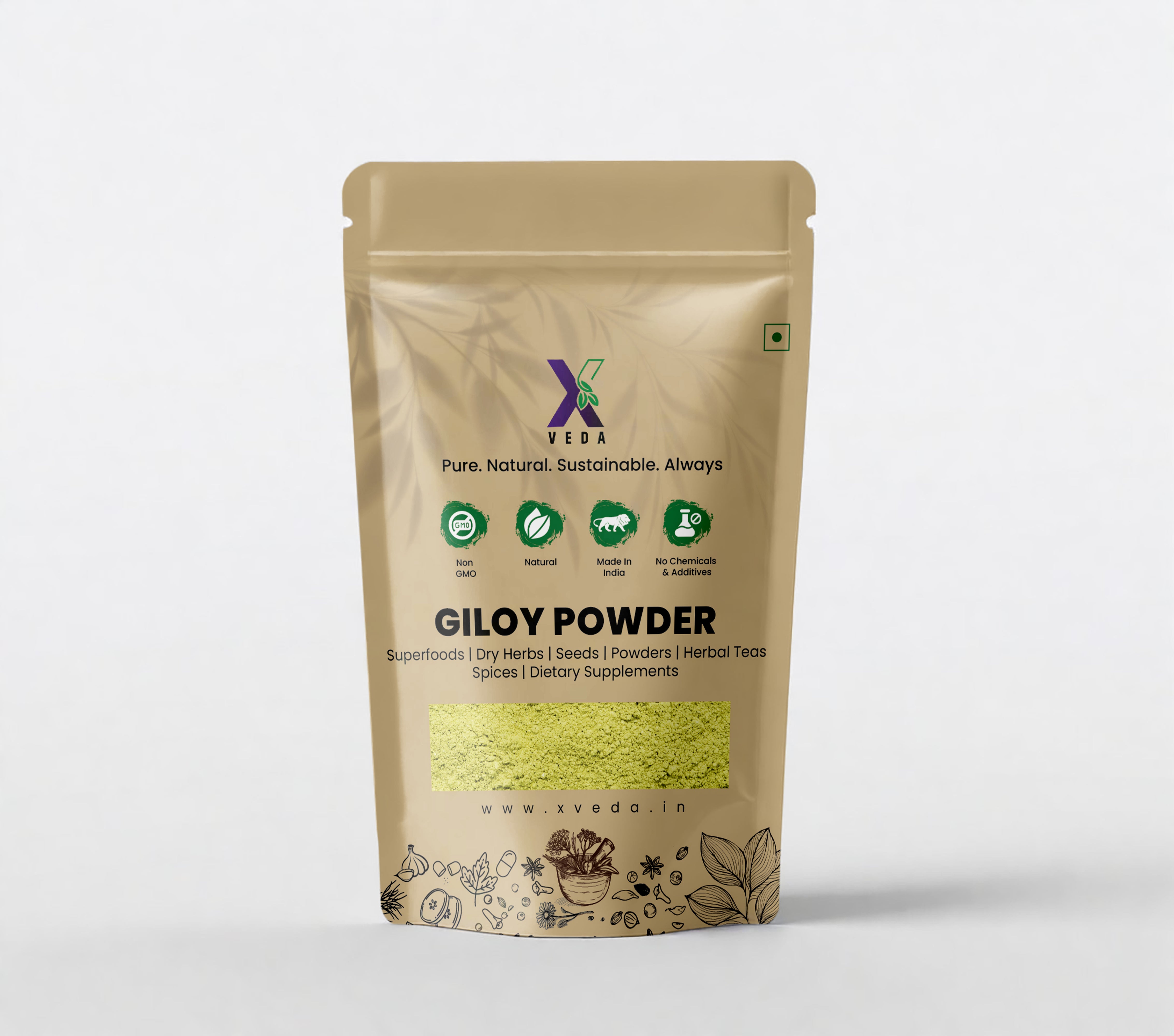 Giloy Powder (Guduchi) | 100% Pure & Natural | Ayurvedic Immunity Booster | Herbal Wellness Powder