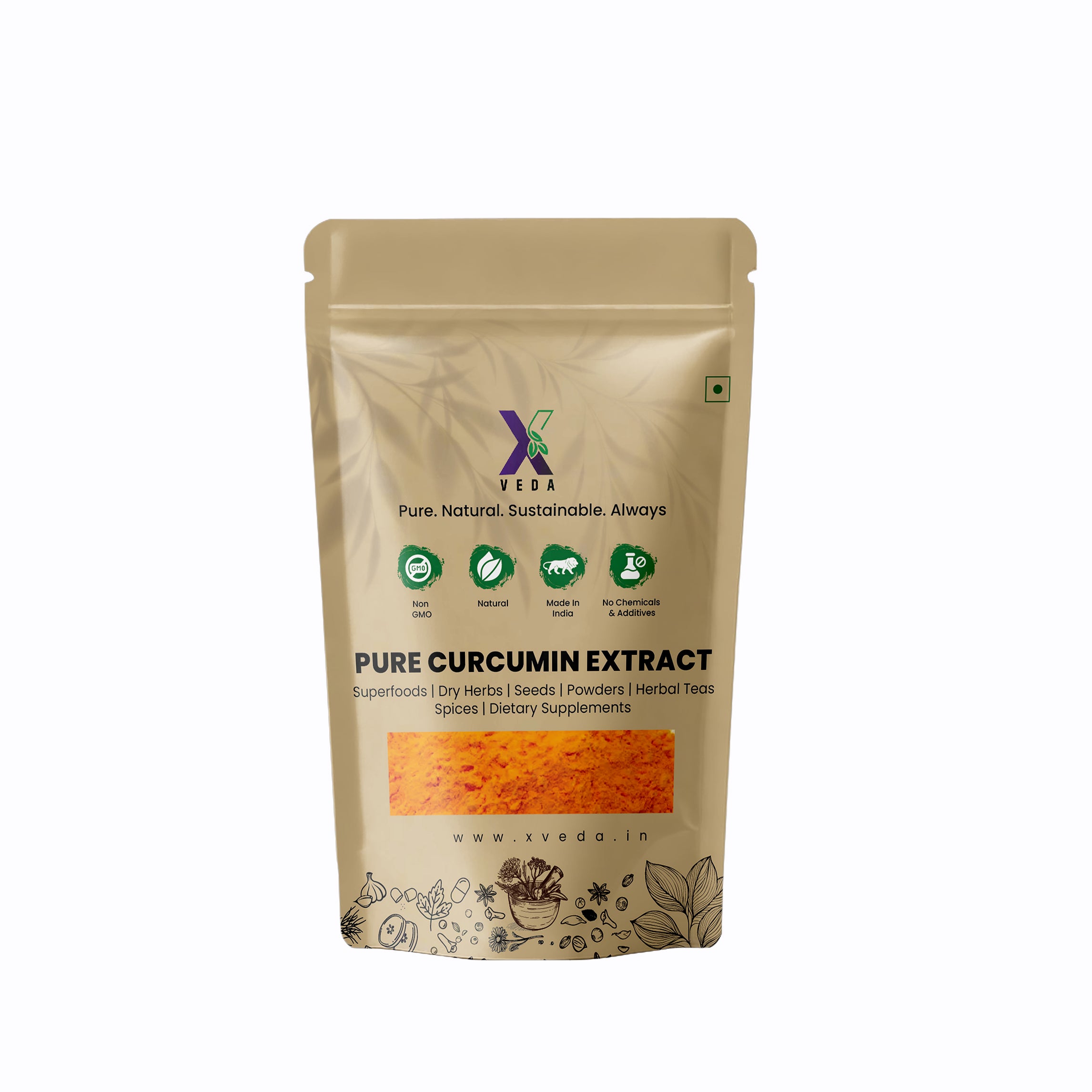 Pure Curcumin Extract | High Potency Turmeric Extract | Natural Antioxidant | Ayurvedic Wellness Supplement