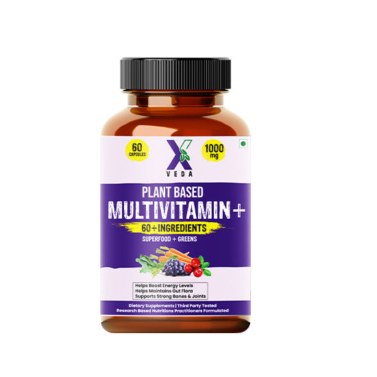 X Veda Plant-Based Multivitamin – 60+ Essential Nutrients