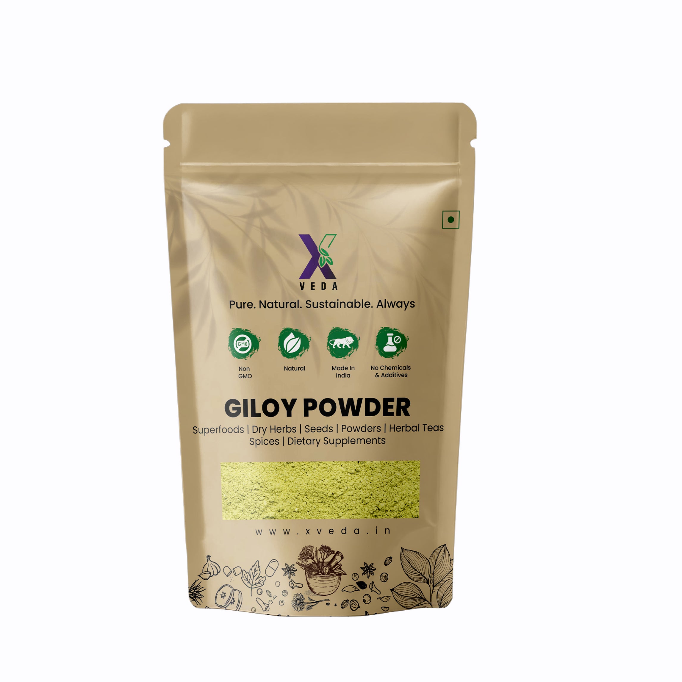 Giloy Powder (Guduchi) | 100% Pure & Natural | Ayurvedic Immunity Booster | Herbal Wellness Powder