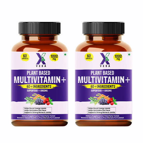 X Veda Plant-Based Multivitamin – 60+ Essential Nutrients