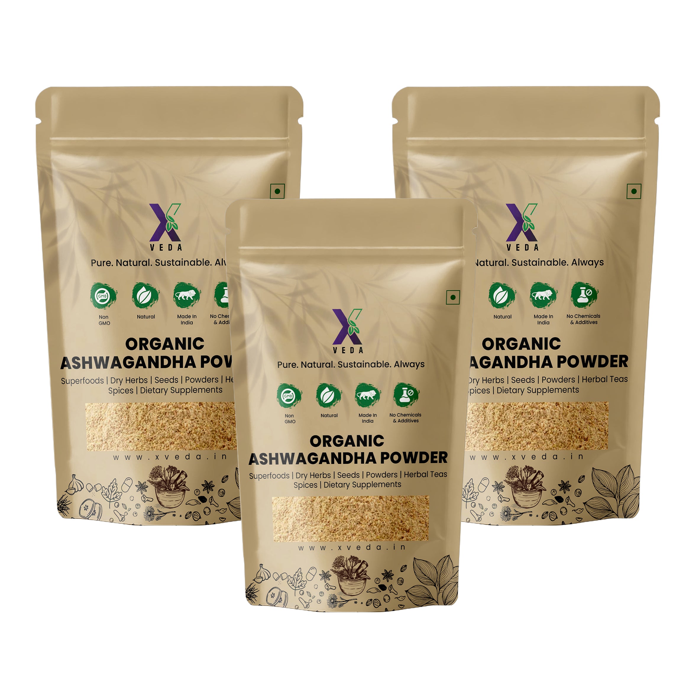 Organic Ashwagandha Powder | Pure Natural Ayurvedic Herb for Stress Relief & Immunity