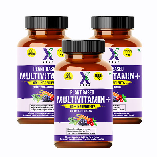 X Veda Plant-Based Multivitamin – 60+ Essential Nutrients
