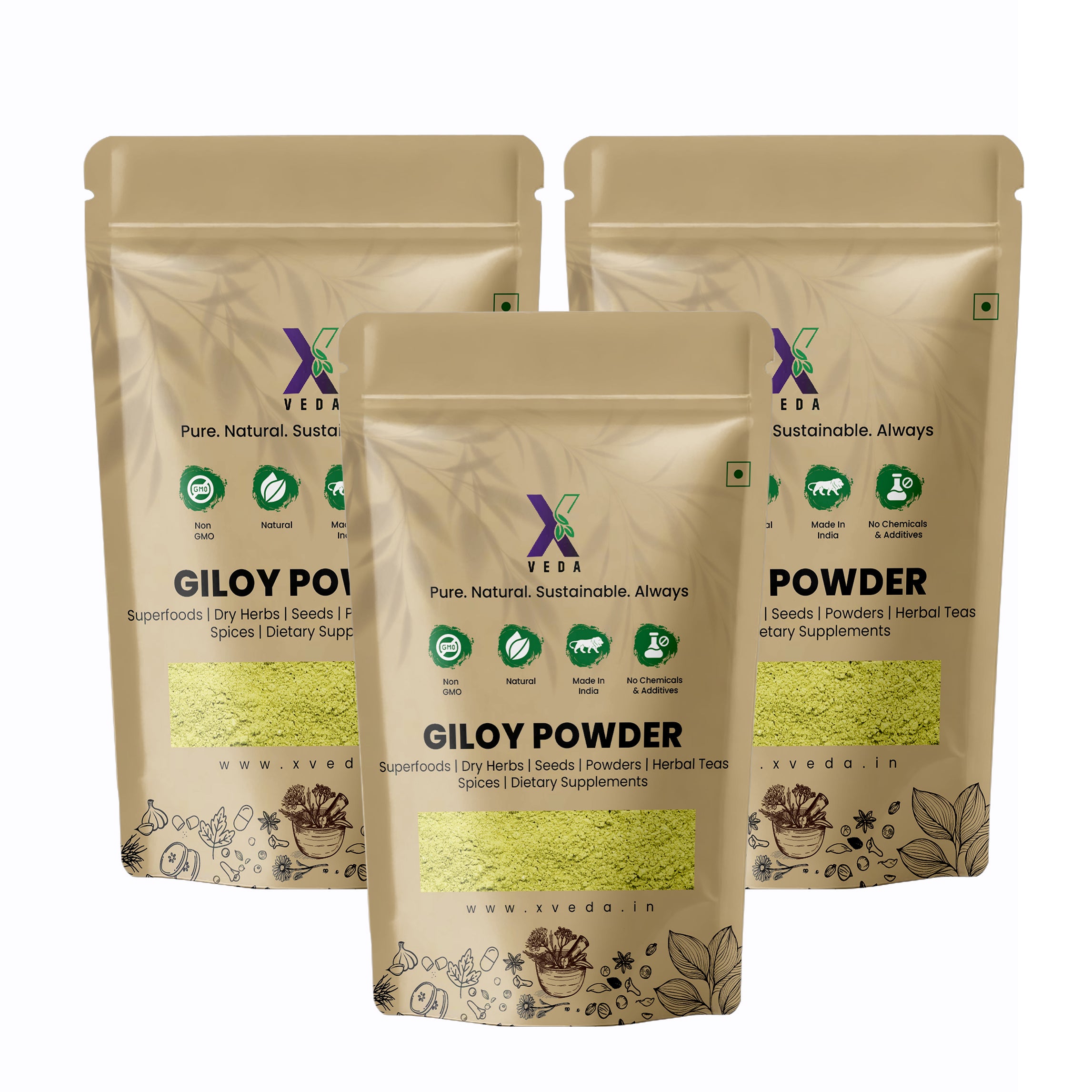 Giloy Powder (Guduchi) | 100% Pure & Natural | Ayurvedic Immunity Booster | Herbal Wellness Powder