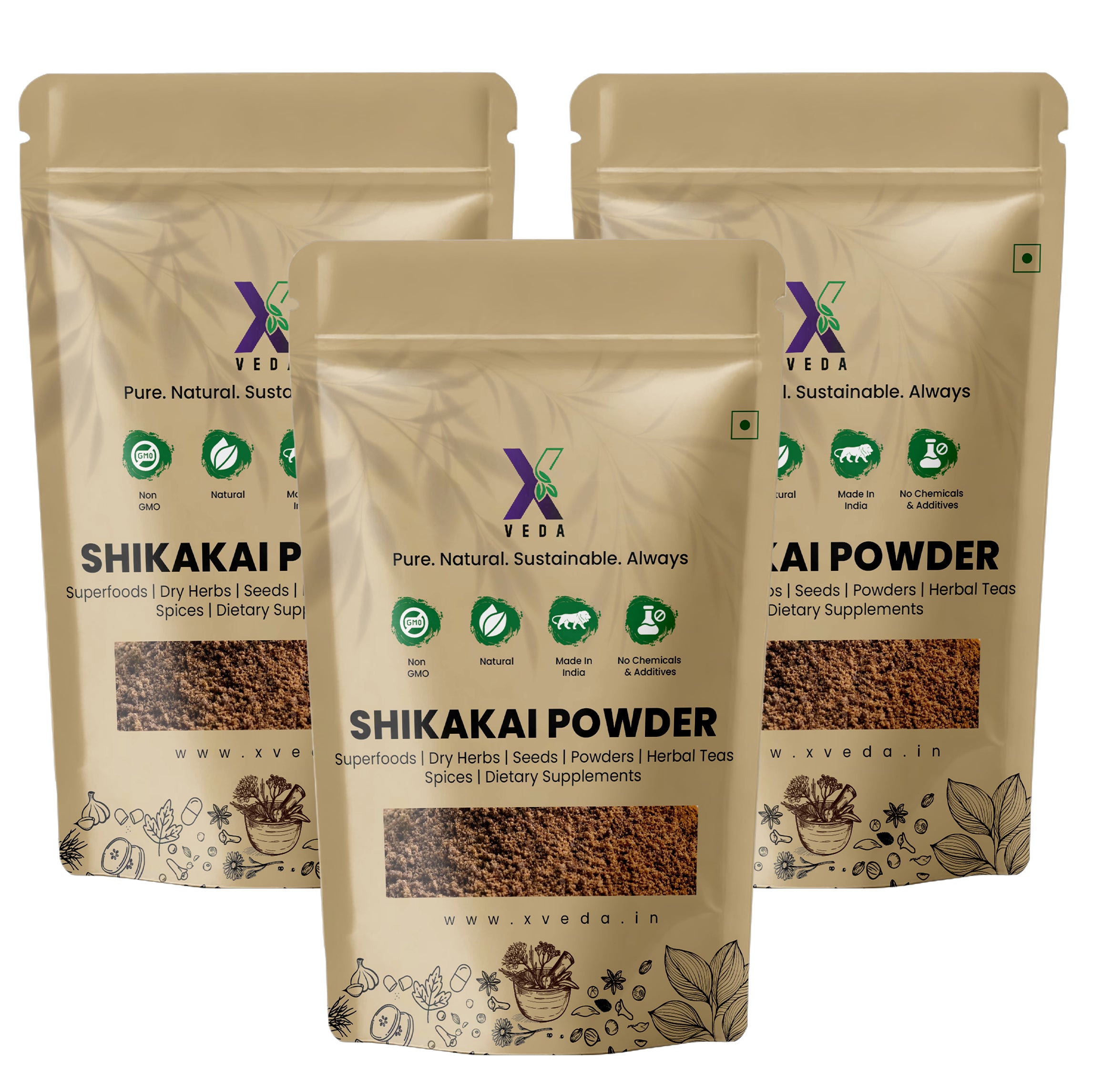 Shikakai Powder | 100% Pure & Natural Hair Cleanser | Ayurvedic Herbal Powder for Hair Care