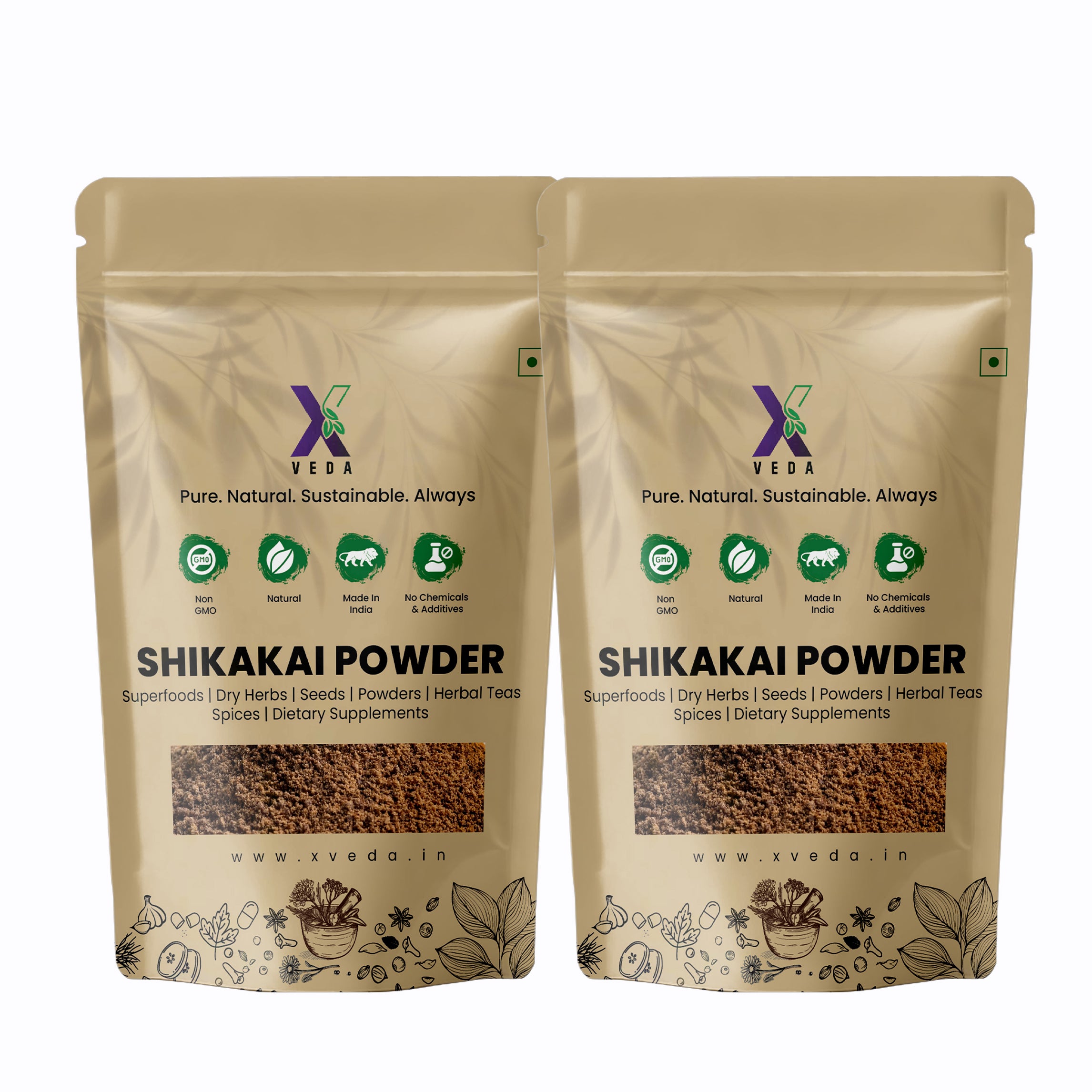 Shikakai Powder | 100% Pure & Natural Hair Cleanser | Ayurvedic Herbal Powder for Hair Care