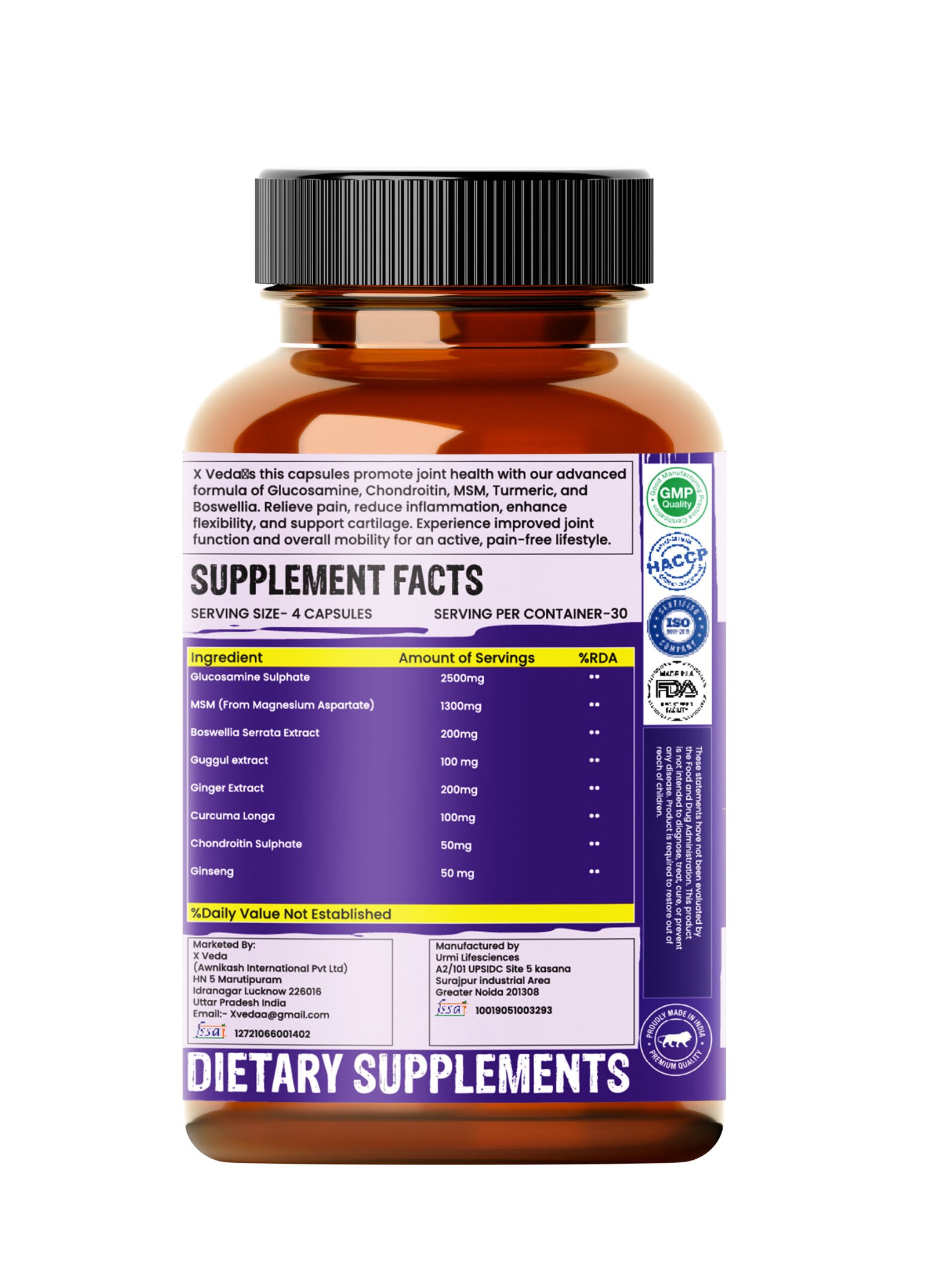 X Veda Glucosamine Chondroitin With MSM - Image 2
